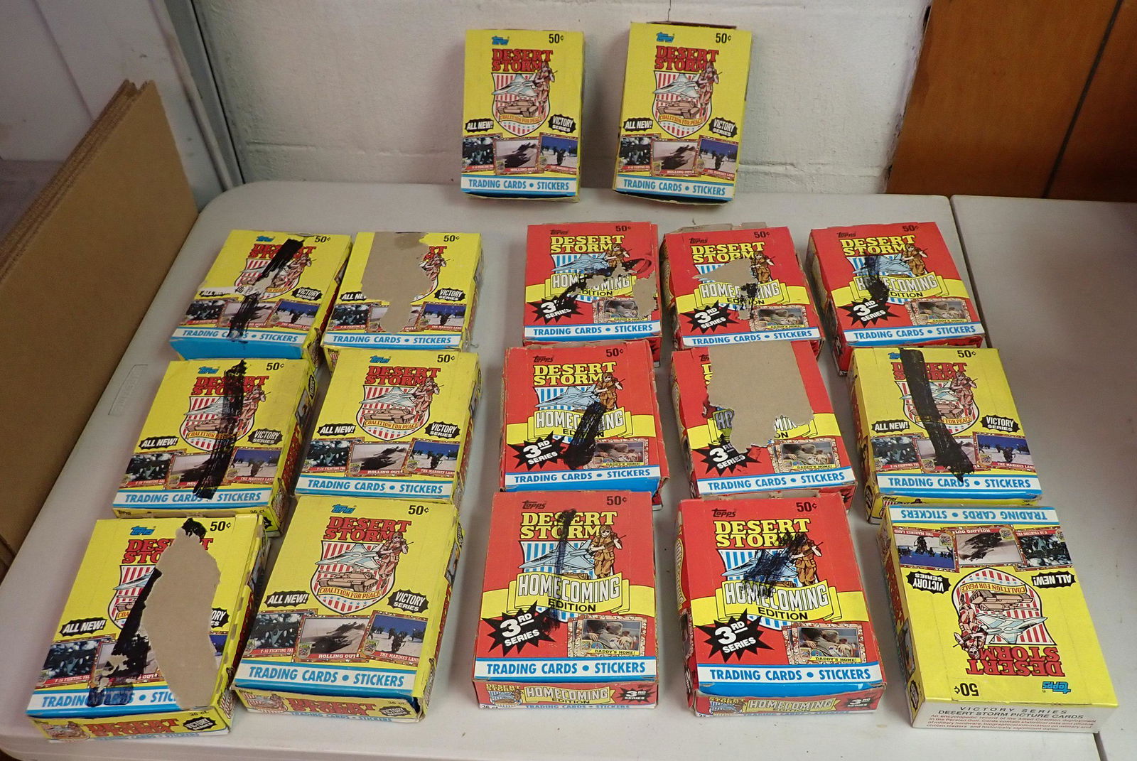17 Boxes of Desert Storm Trading Cards (1 of 3)
