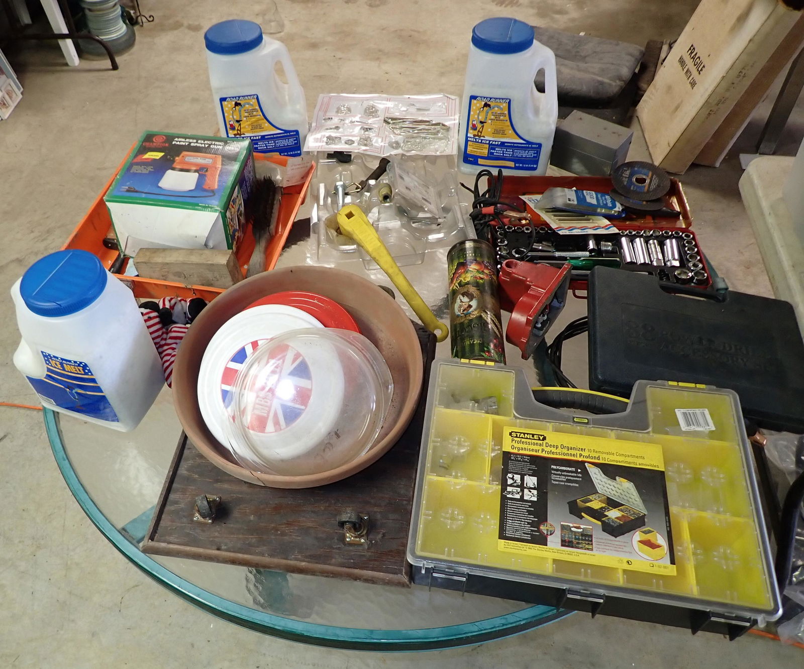 Parts Organizer Drill Bits Sockets Tools Table Lot (1 of 9)