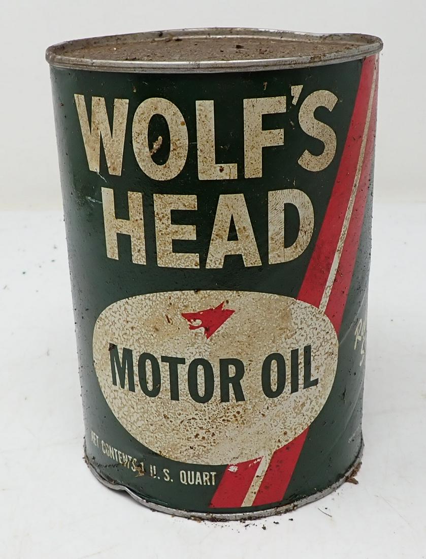 Wolf's Head Motor Oil Quart Can (1 of 3)