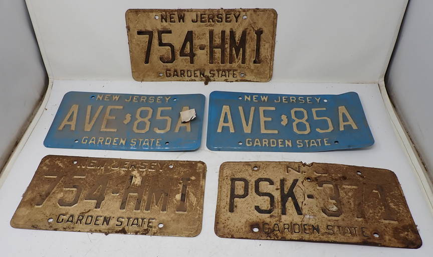 Vintage NJ License Plates Aug 01, 2021 M.J. Stasak Jr. Auction and