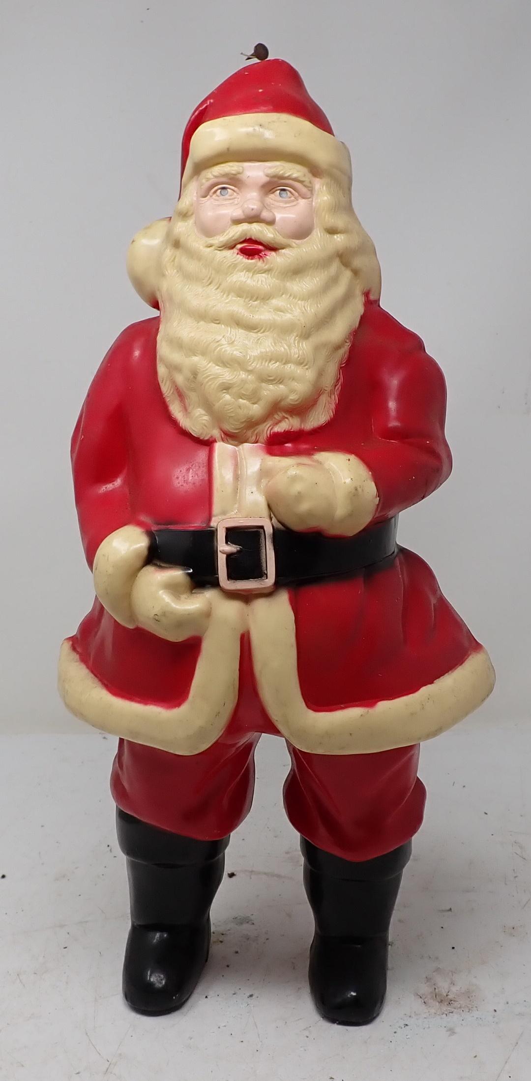 Vintage Santa Lighted Christmas Decoration: Approx 16 1/2" tall
