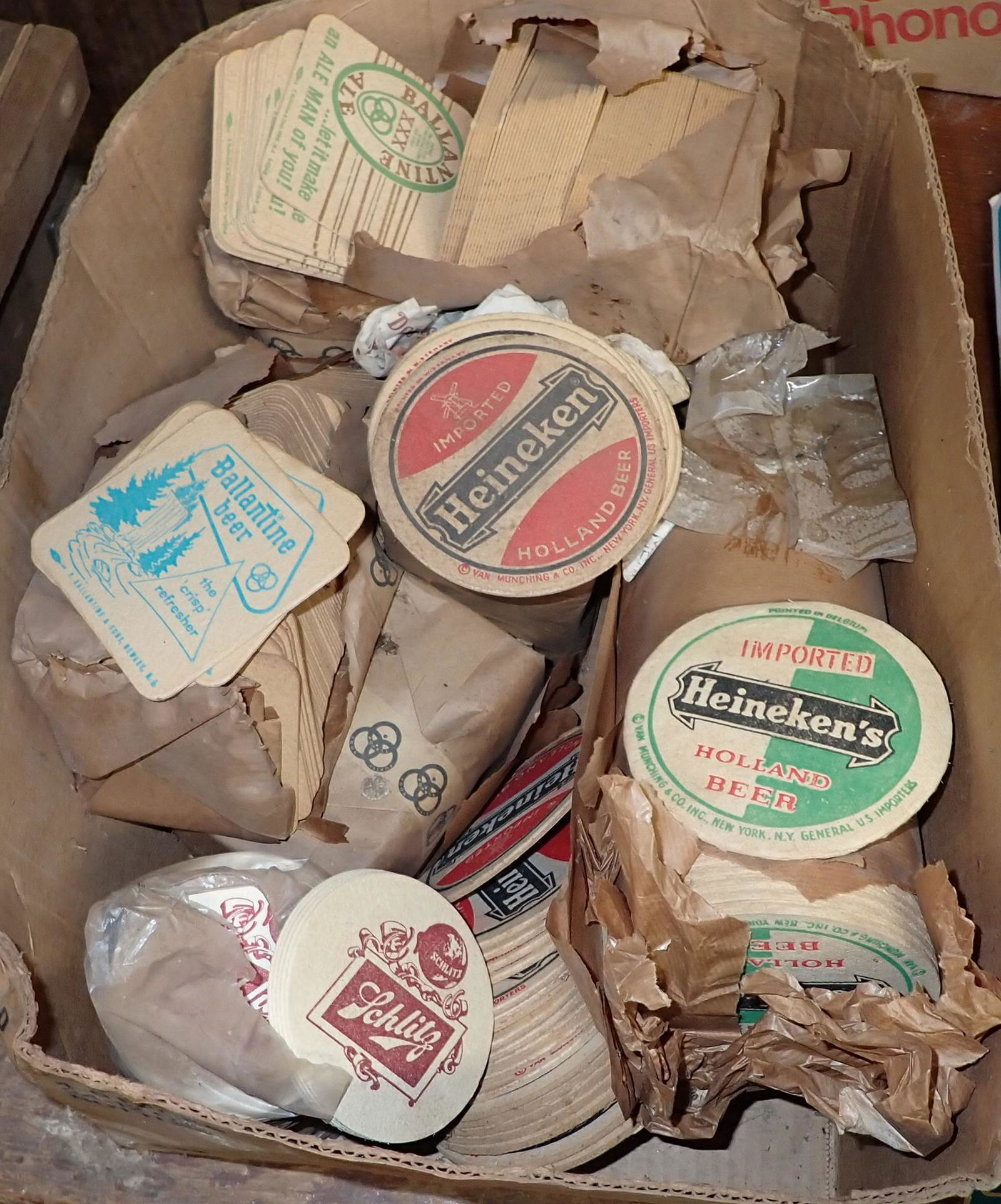 Heineken Ballantine Schlitz Beer Coasters (1 of 3)