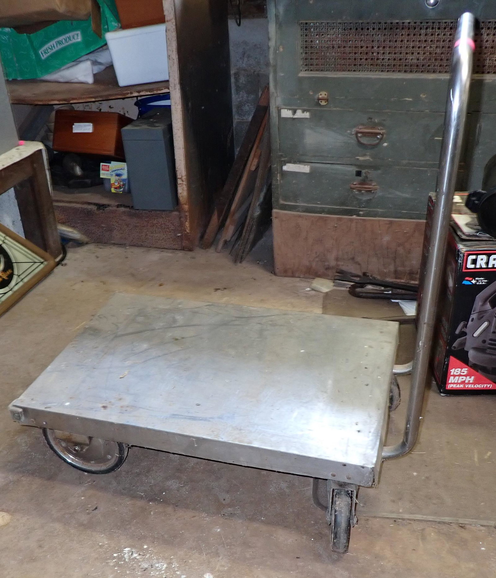 Rolling Cart: Approx 20" x 30" x 8 1/2" ( to top of platform)