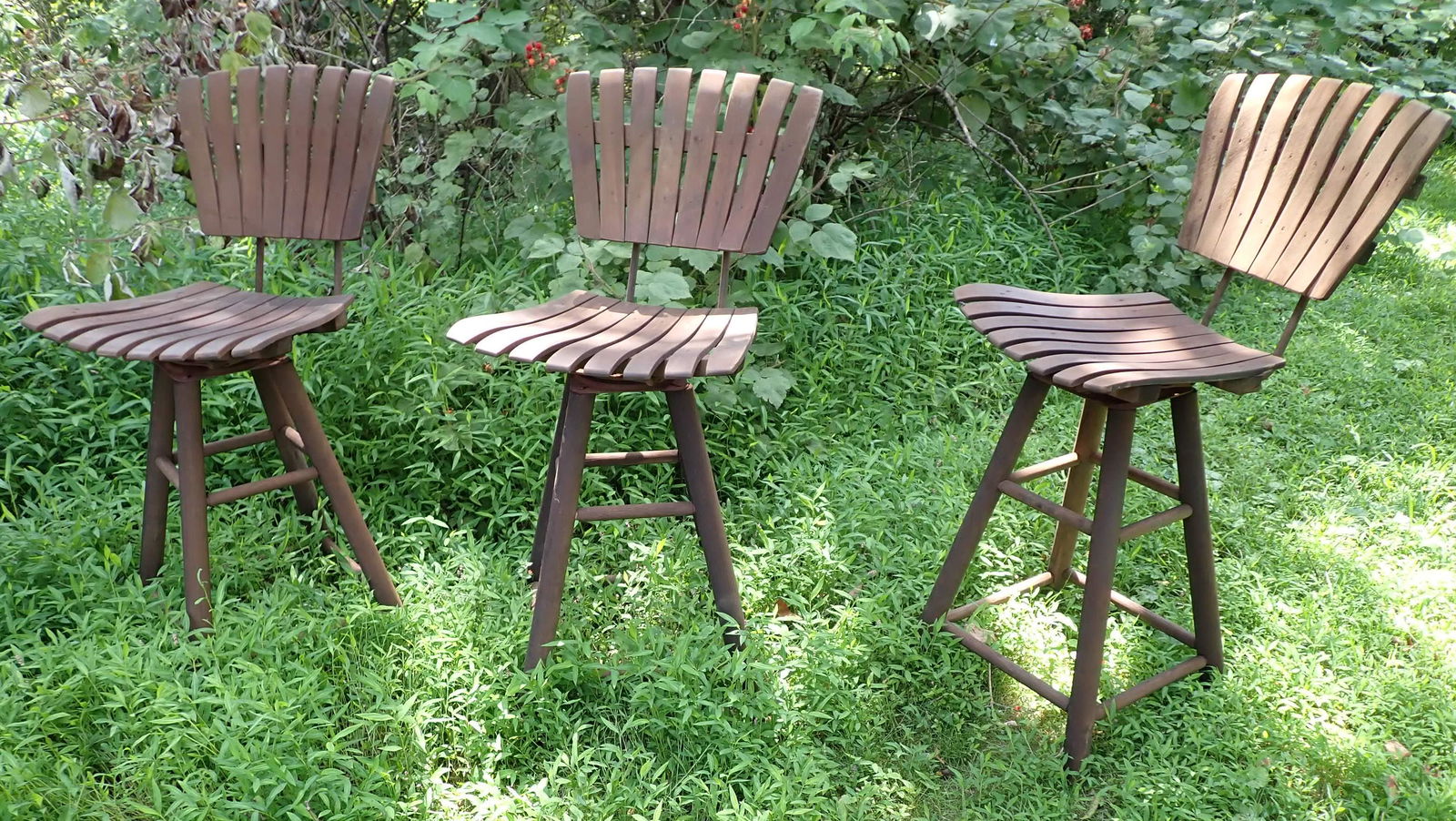 3 Vintage Bar Stools (1 of 2)