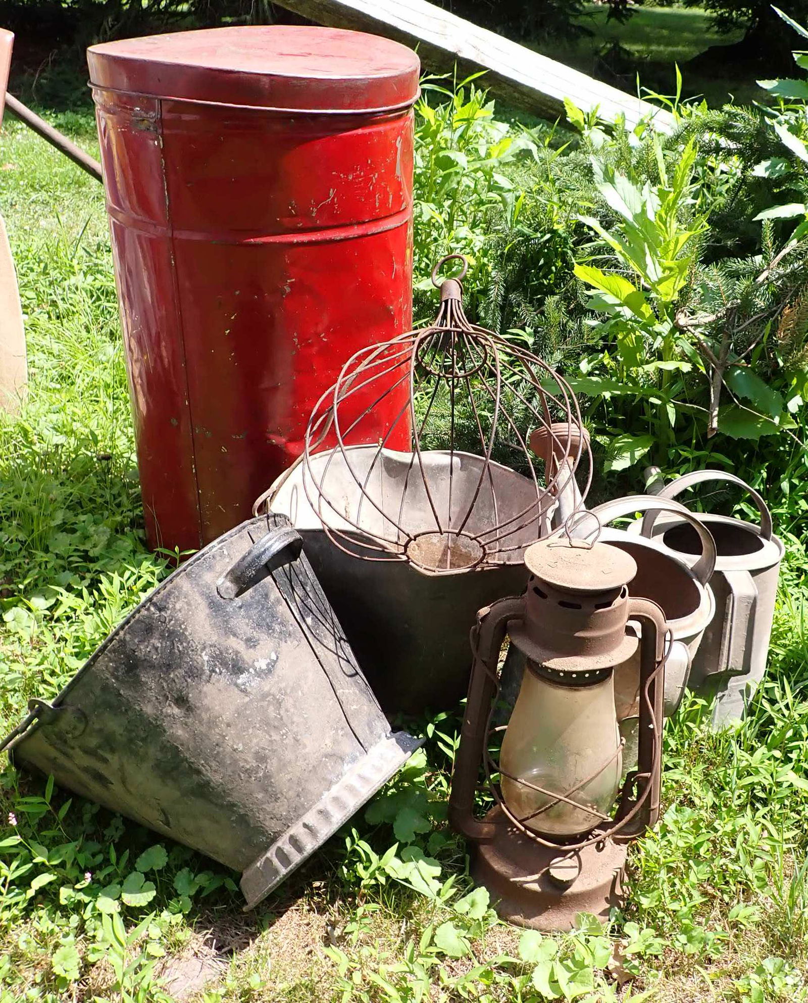 Water Cans Coal Scuttles & Wire Thingy (1 of 4)
