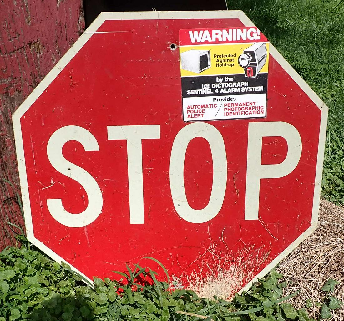 Aluminum Stop Sign: Approx 30" x 30"
