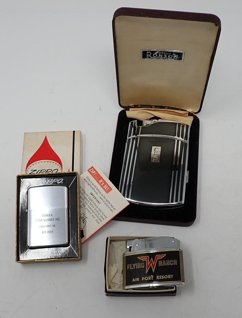 Flying Ranch Airport Zippo Quarry Ronson Lighters (1 of 6)