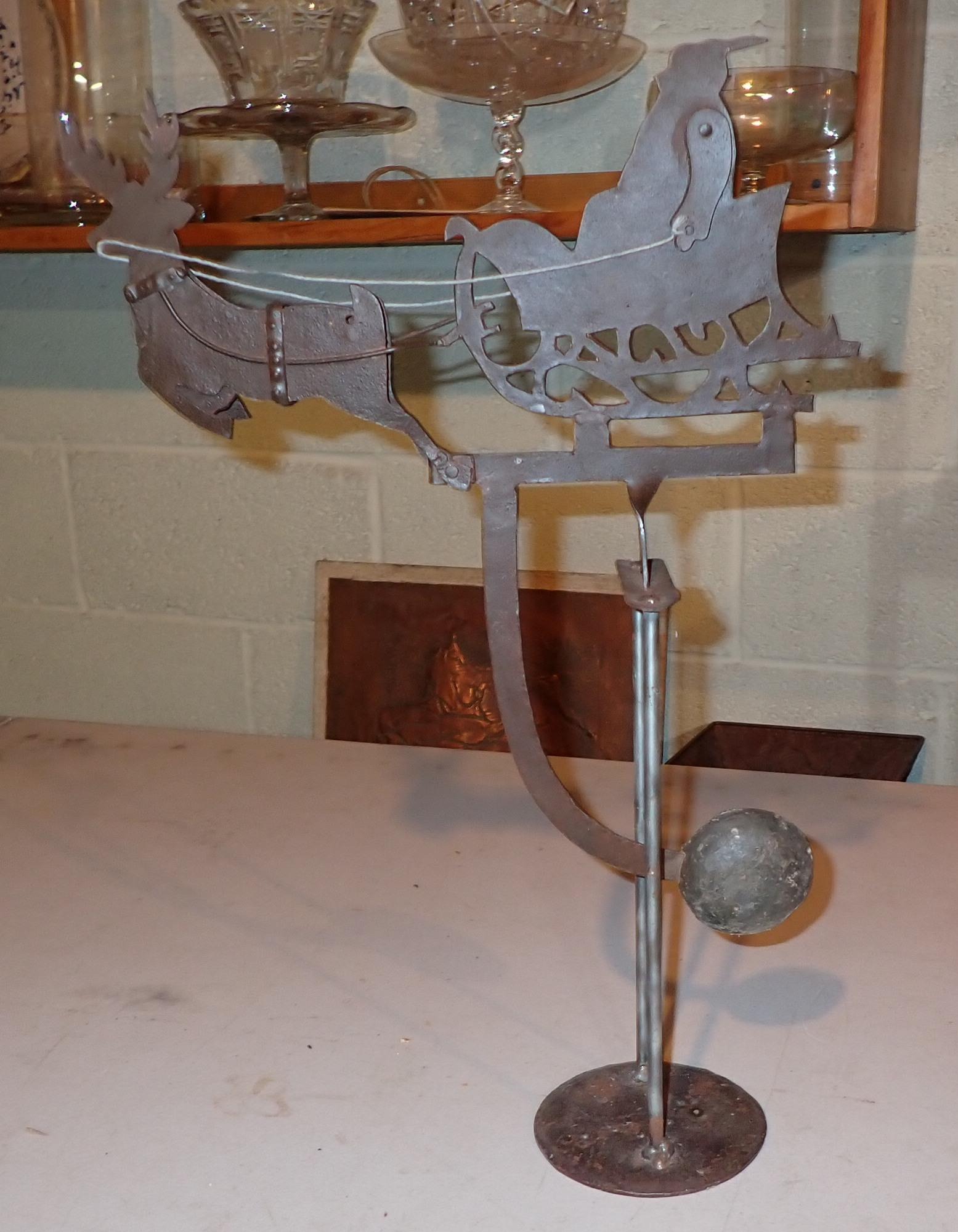 Santa Balancing Toy: Metal Christmas toy is approx 18 1/2" tall