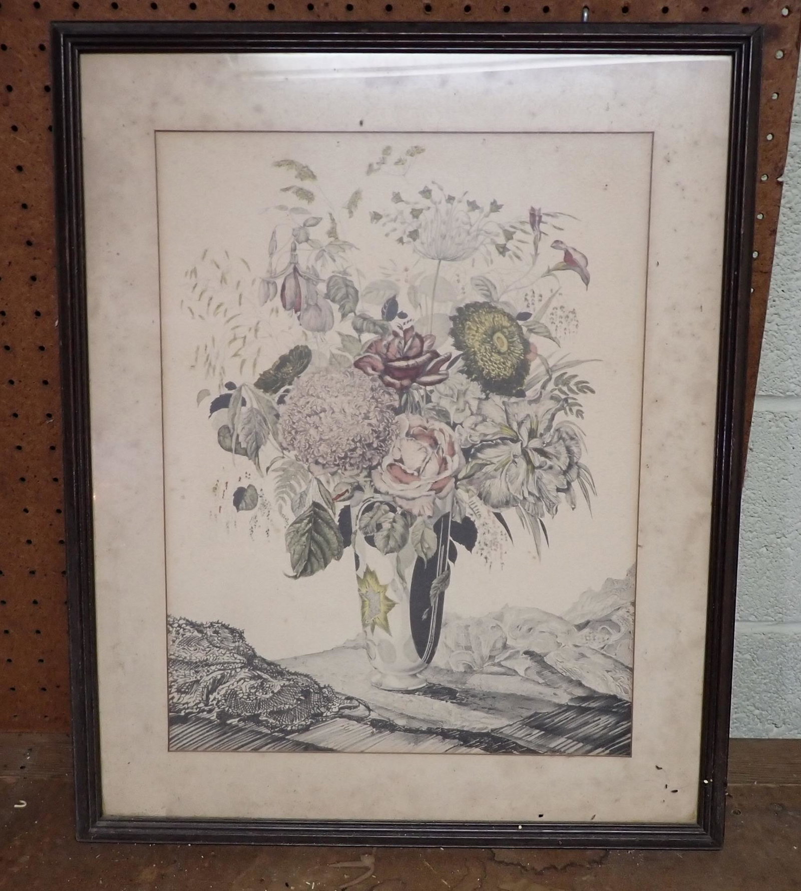Hand Colored Floral Litho (1 of 2)
