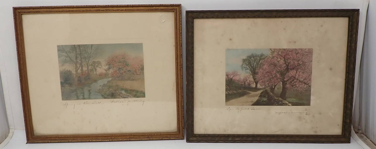 2 Signed & Titled Wallace Nutting Prints