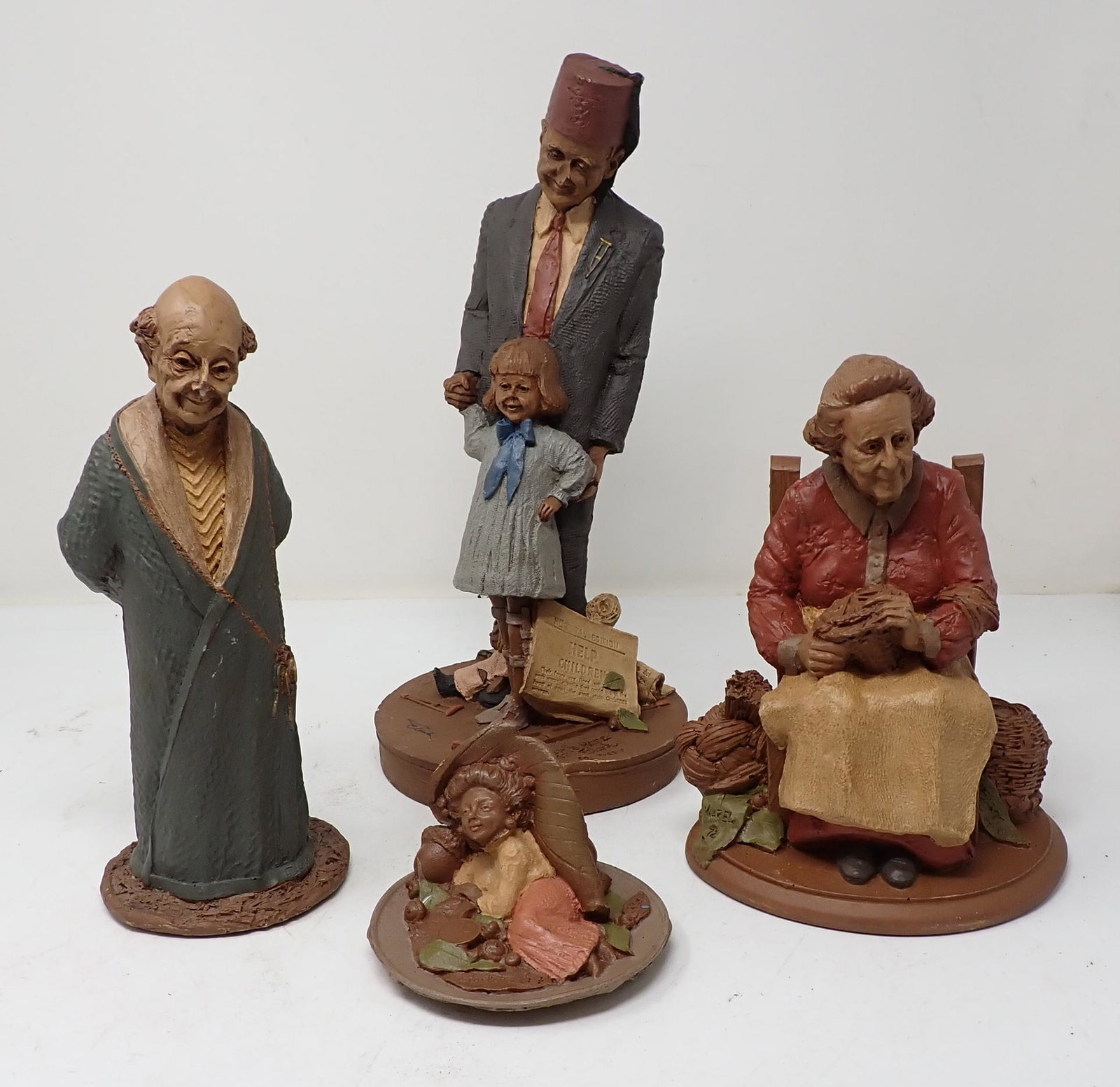 Tom Clark Gnomes: Tallest is apprx 12 1/2" and is signed.
