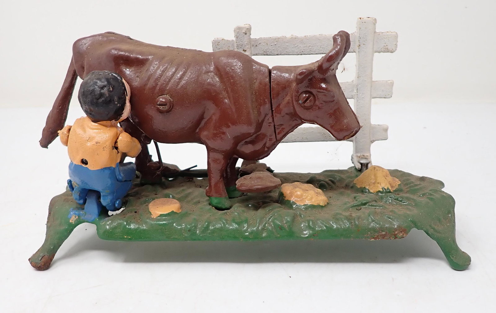 Mechanical Milking Cow Bank: Approx 9 1/2" long. Made in Taiwan