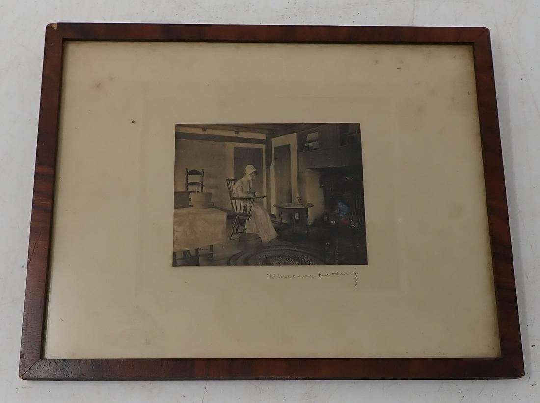 Signed Wallace Nutting Indoor: Approx 7 1/2" x 9 1/2"