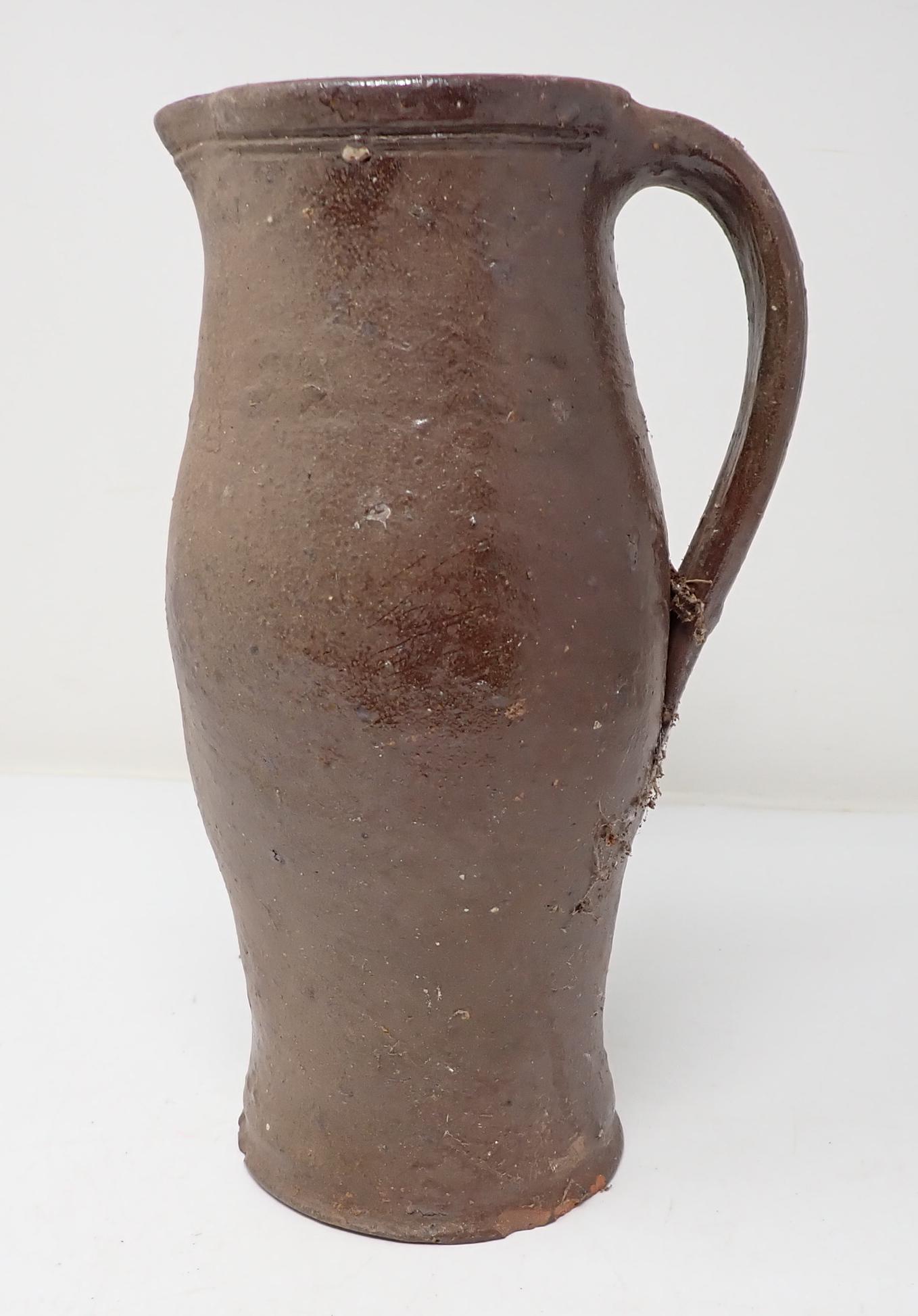 Redware Pitcher: Approx 10 1/4" tall.
