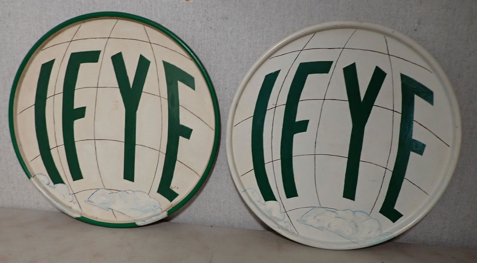 2 Hand Painted IFYE Drum Tops (1 of 1)