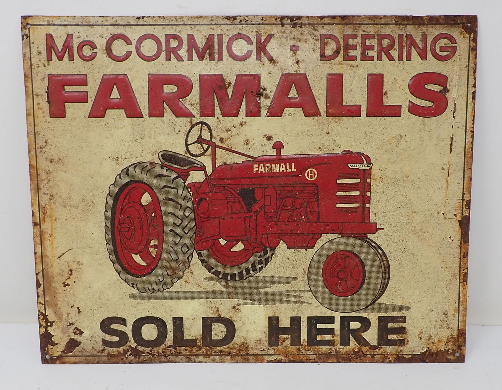 Tin Farmall Farm Tractor Sign (1 of 2)