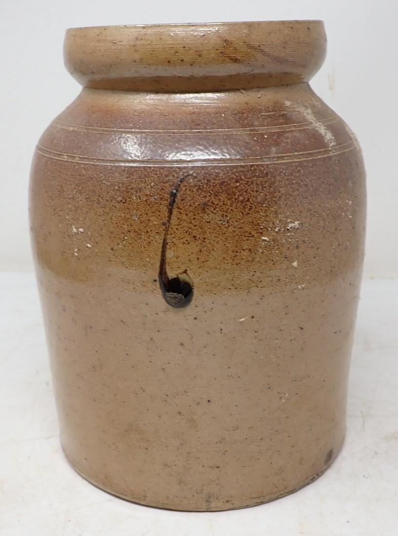 Stoneware Preserve Jar w/ Tobacco Spit Glaze (1 of 3)
