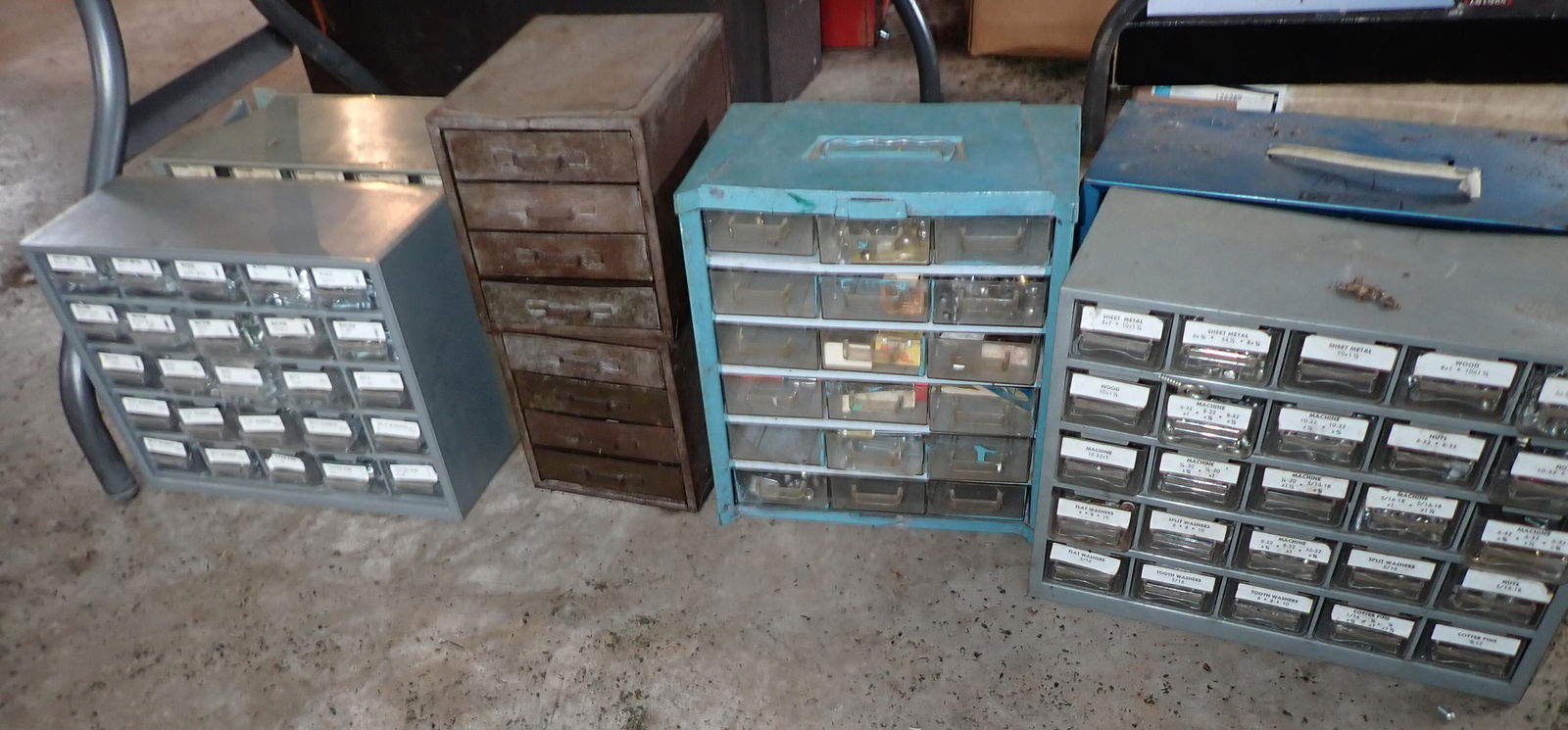 7 Parts Cabinets w/ Hardware (1 of 2)