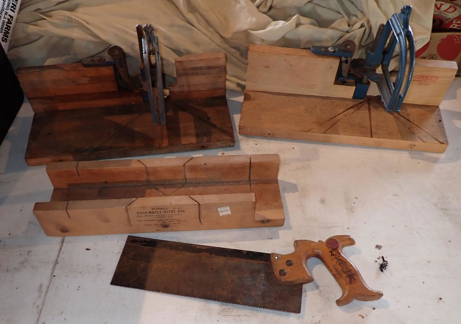 Saw & 2 Stanley Miter Boxes (1 of 6)