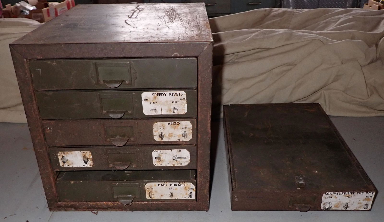 Vintage United States Navy Parts Bins (1 of 8)