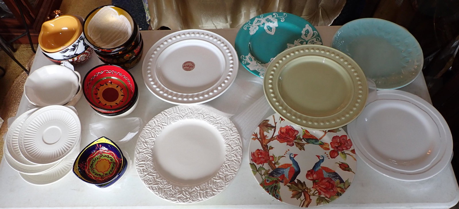 Misc Dinnerware & China: Largest plate is approx 11 1/4" . MUST TAKE ALL and NO SHIPPING
