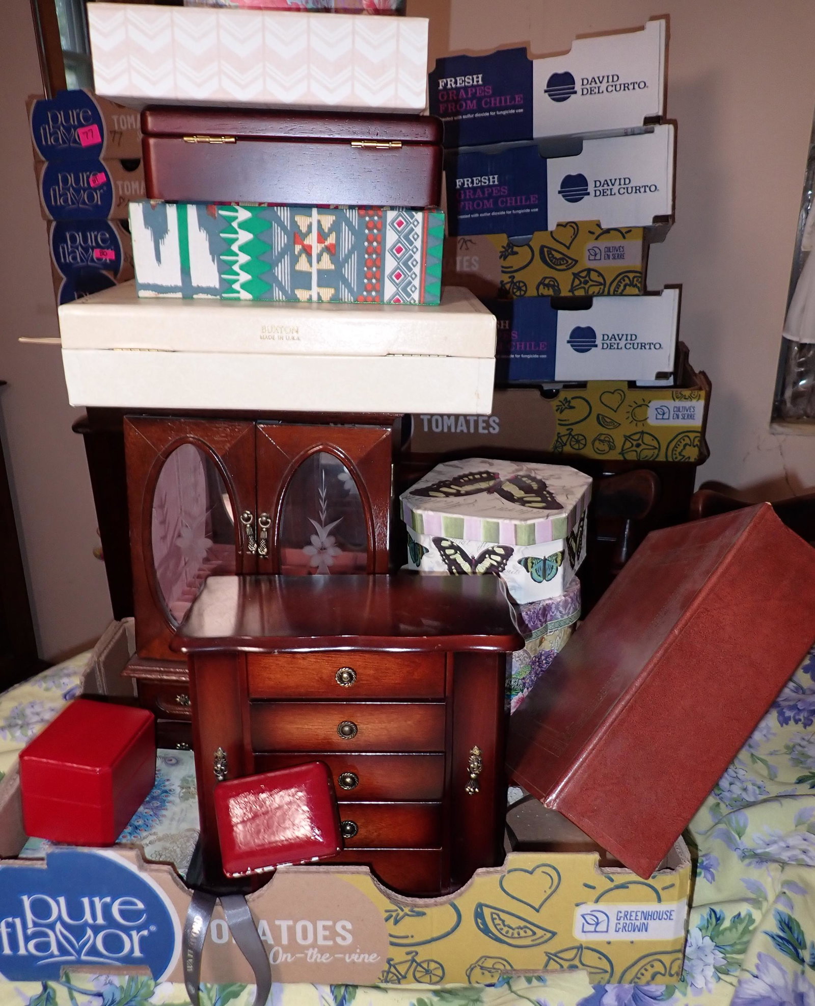 Jewelry Boxes: One has some jewelry in it. Must take all. NO SHIPPING