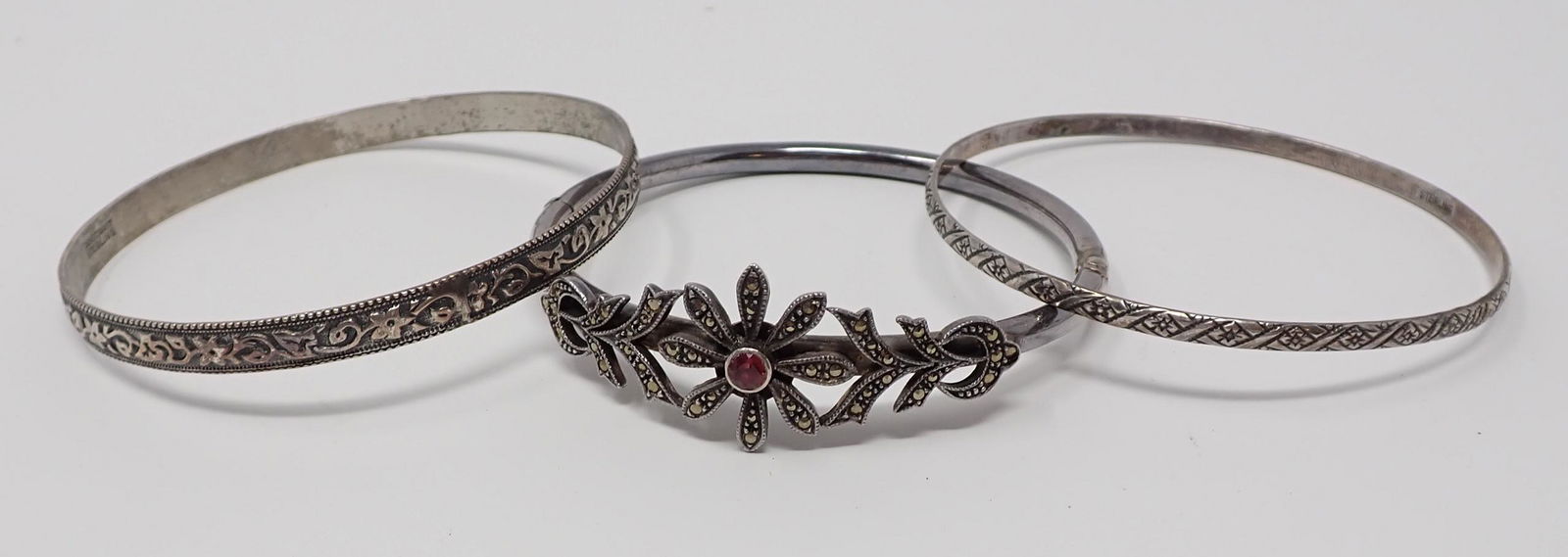 3 Sterling Bangle Bracelets (1 of 4)