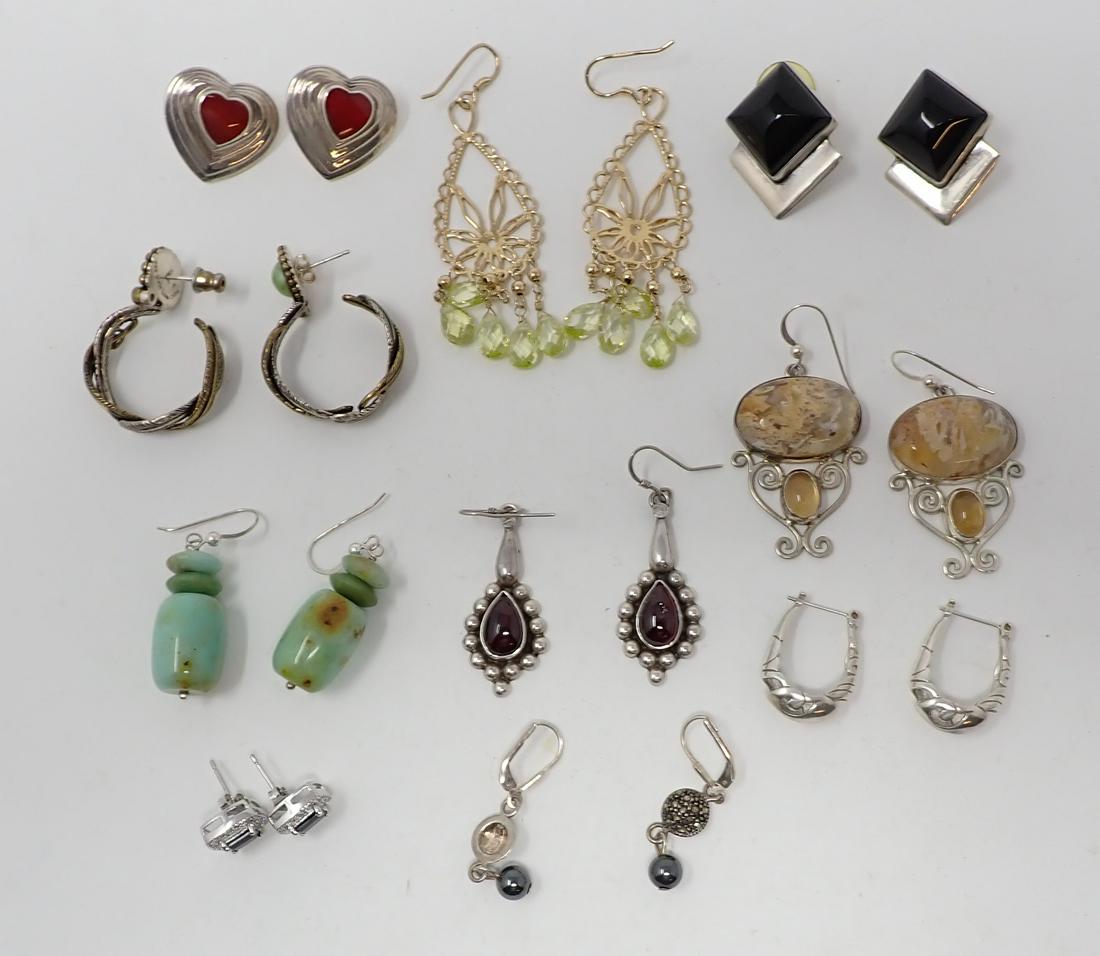 10 Pair of Sterling Earrings (1 of 4)