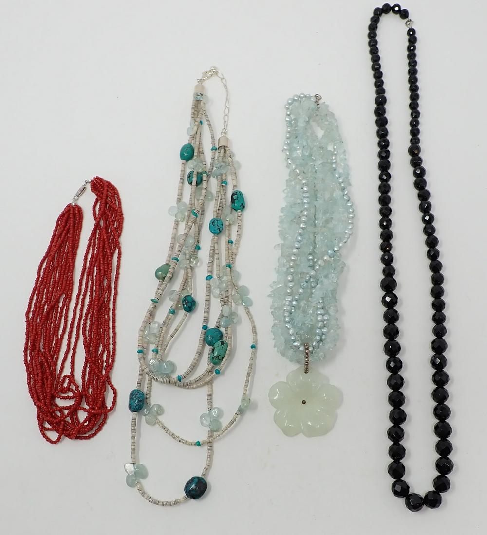 4 Beaded Necklaces (1 of 2)