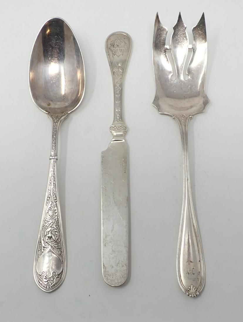 Sterling Silver Knife w/ Serving Fork & Spoon (1 of 4)