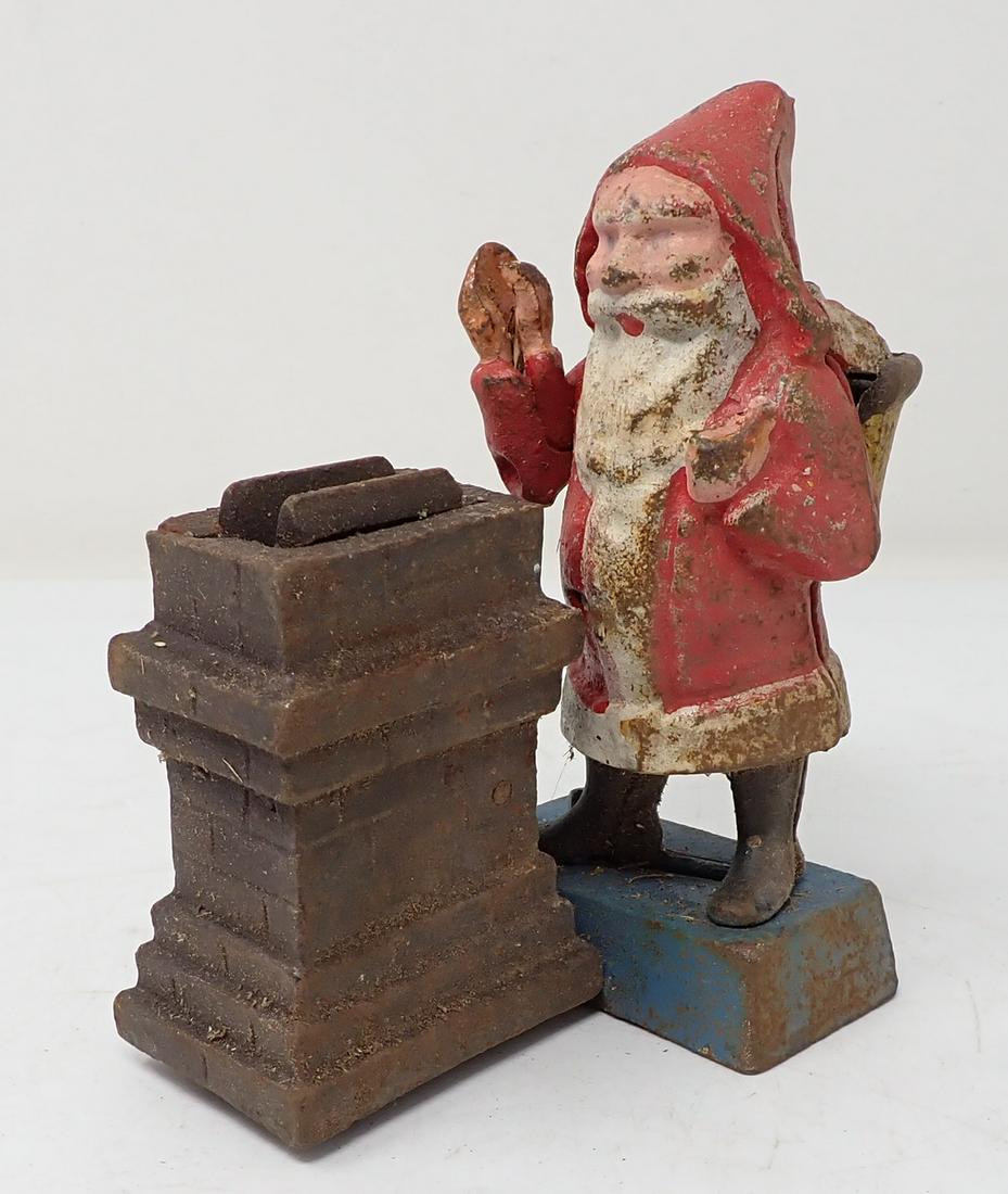 Cast Iron Santa Mechanical Bank (1 of 3)