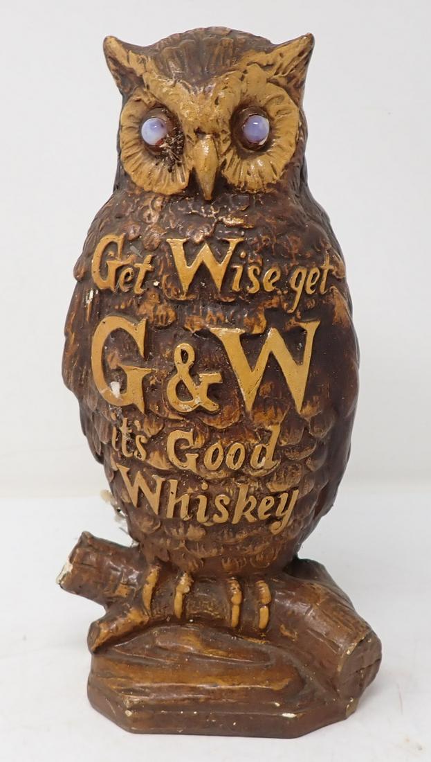 G & W Whiskey Ceramic Owl (1 of 5)