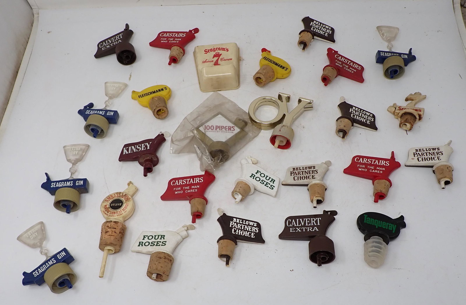 Liquor Pourers. Seagrams, Calvert and Misc. (1 of 5)