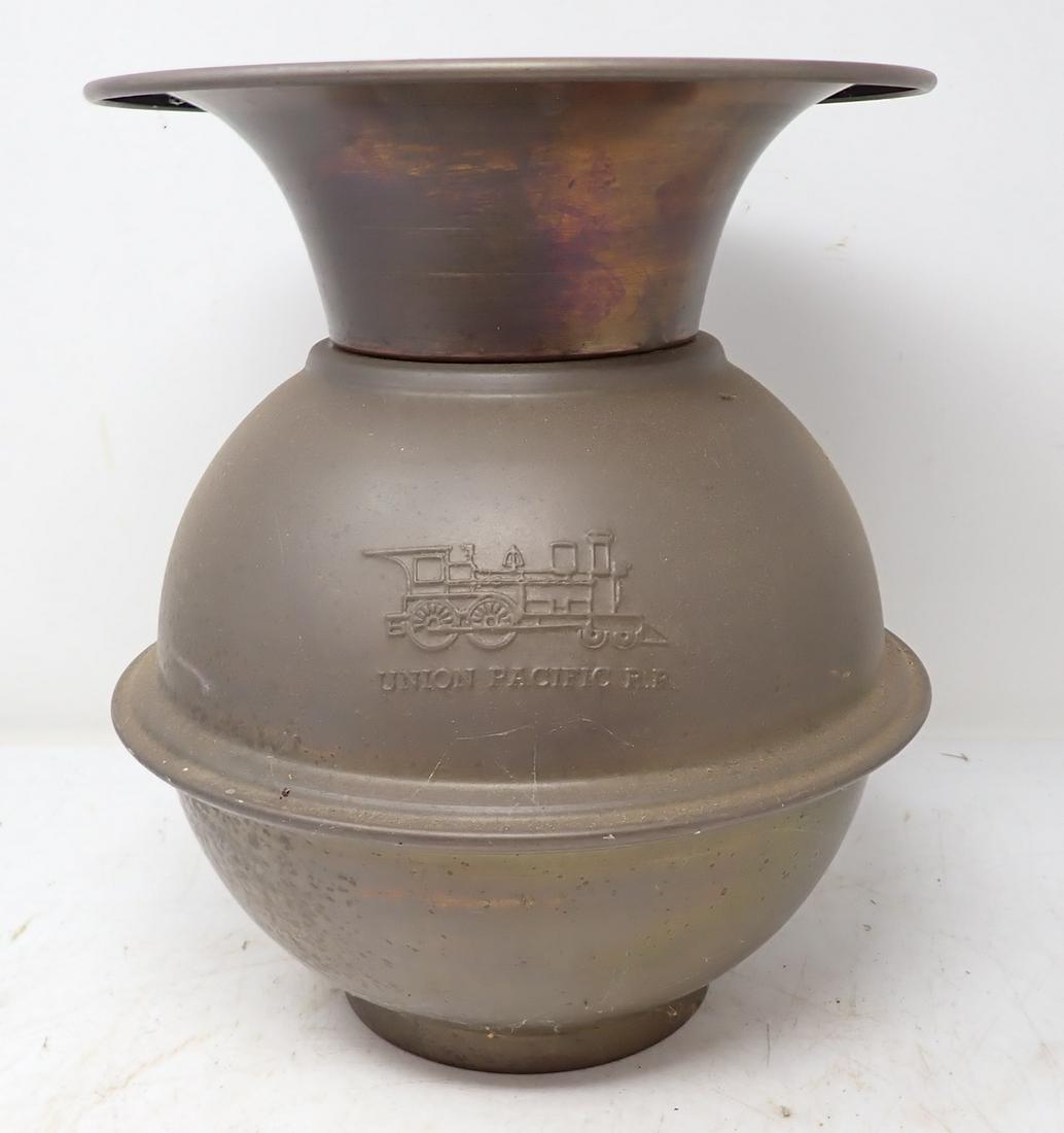 Brass Union Pacific Railroad Spittoon (1 of 4)