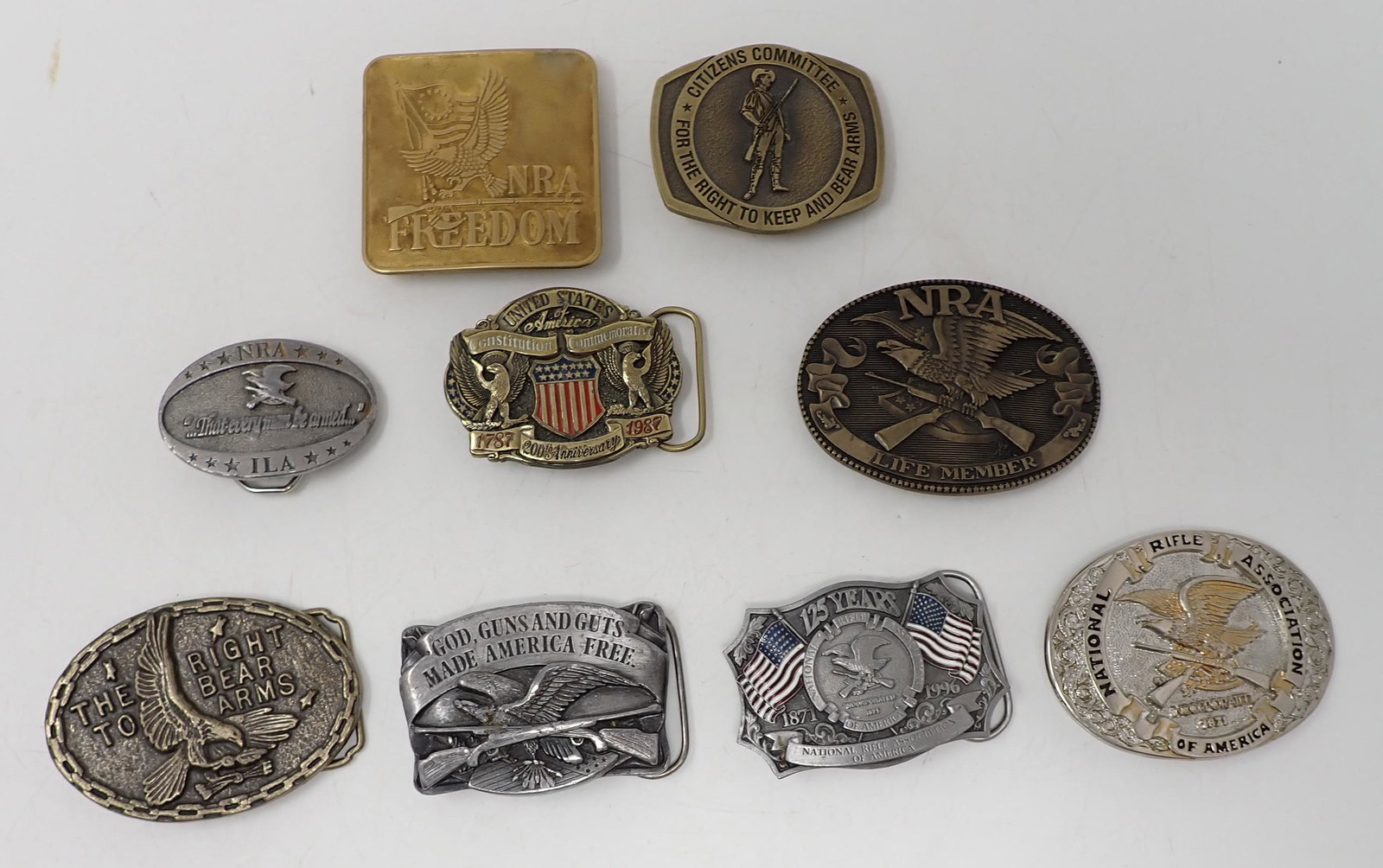 NRA & Misc Belt Buckles: Getting all pictured.