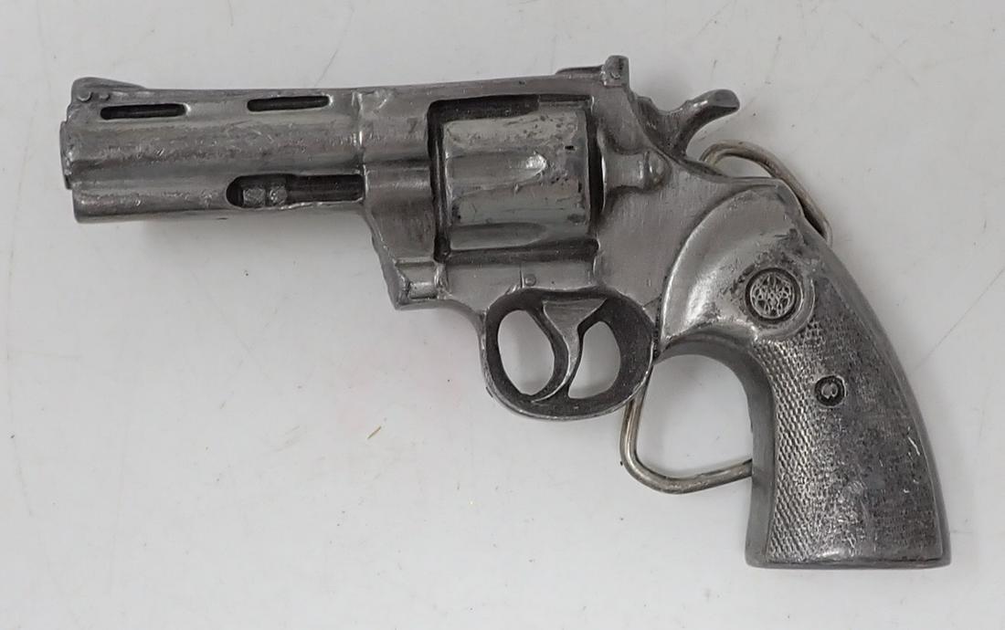 Smith & Wesson Pistol Belt Buckle: 1978 Bergamot Brass buckle is approx 4 3/4" long