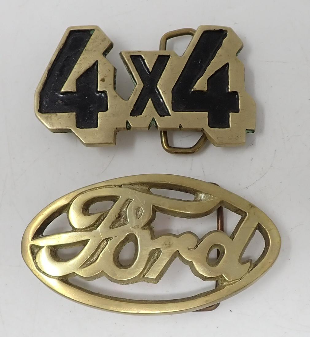 Brass Ford & 4x4 Belt Buckles (1 of 2)
