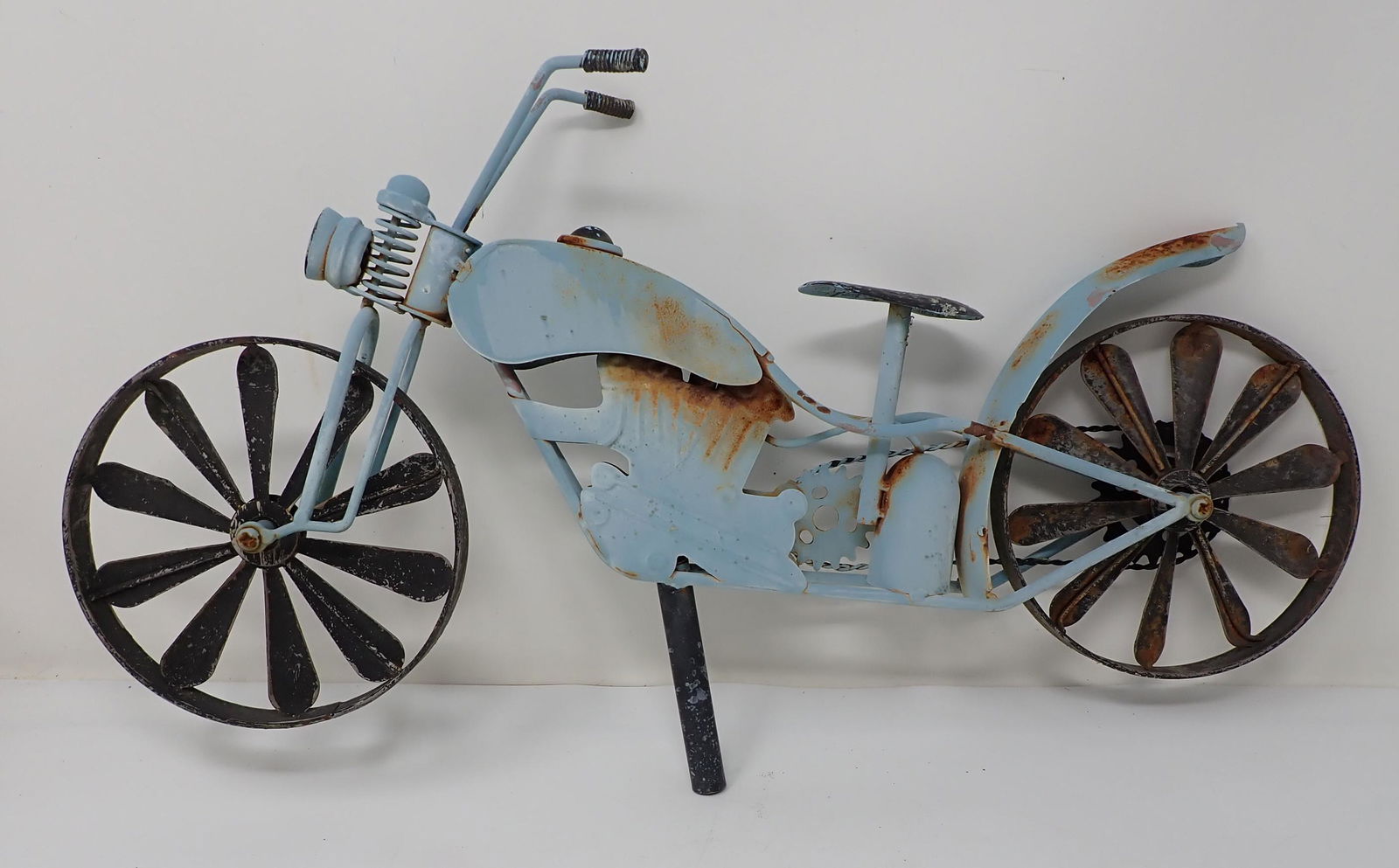 Tin Motorcycle Outdoor Art DÃ©cor (1 of 1)