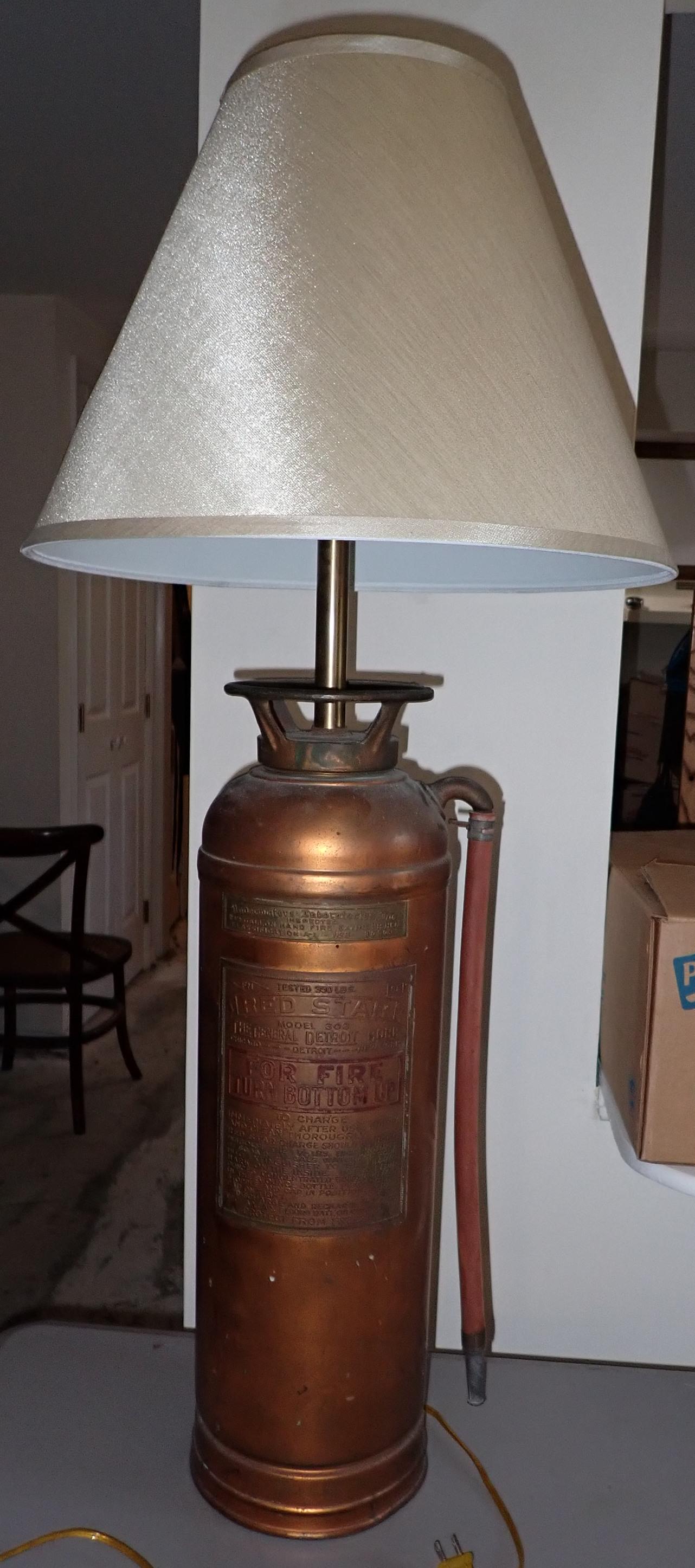 Copper Red Star Fire Extinguisher Lamp (1 of 4)
