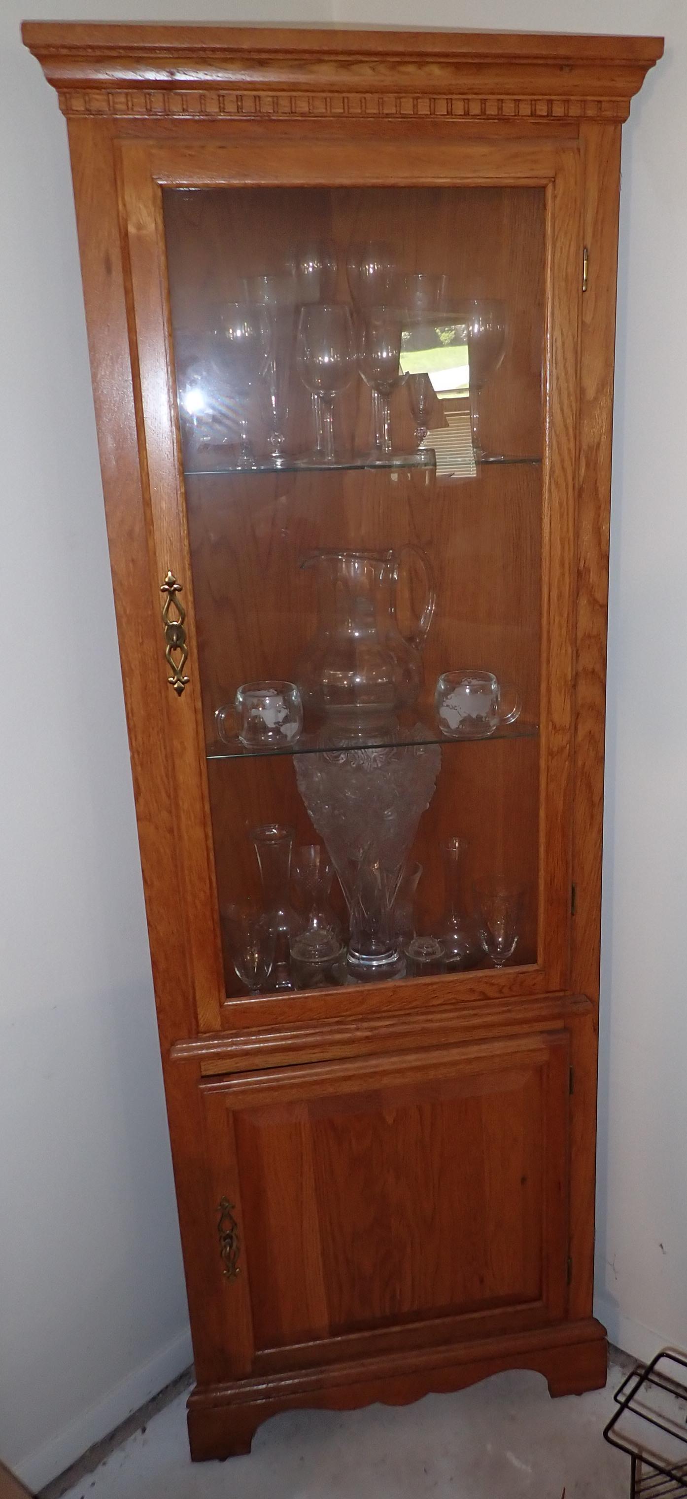 Lighted Corner Cabinet (1 of 2)