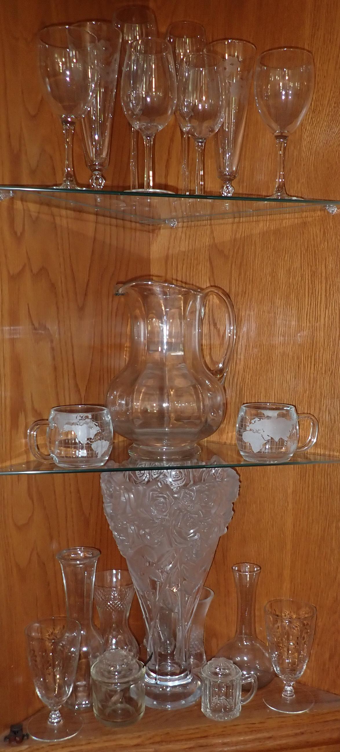 Glassware Vase Pitchers Glasses & Misc (1 of 4)