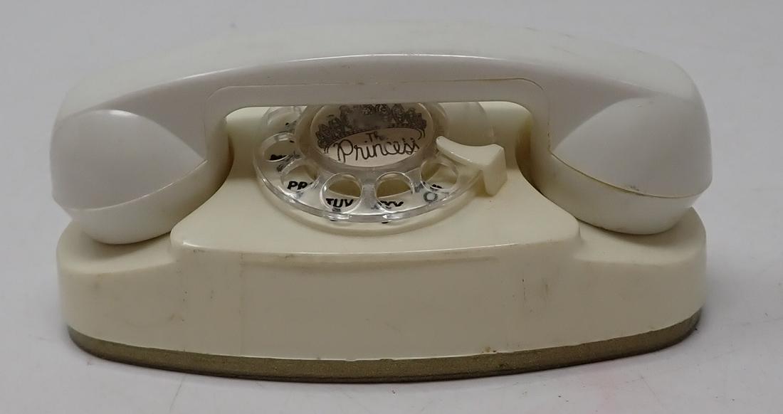 Miniature Princess Telephone: Plastic phone is apprx 2" x 4 1/4"