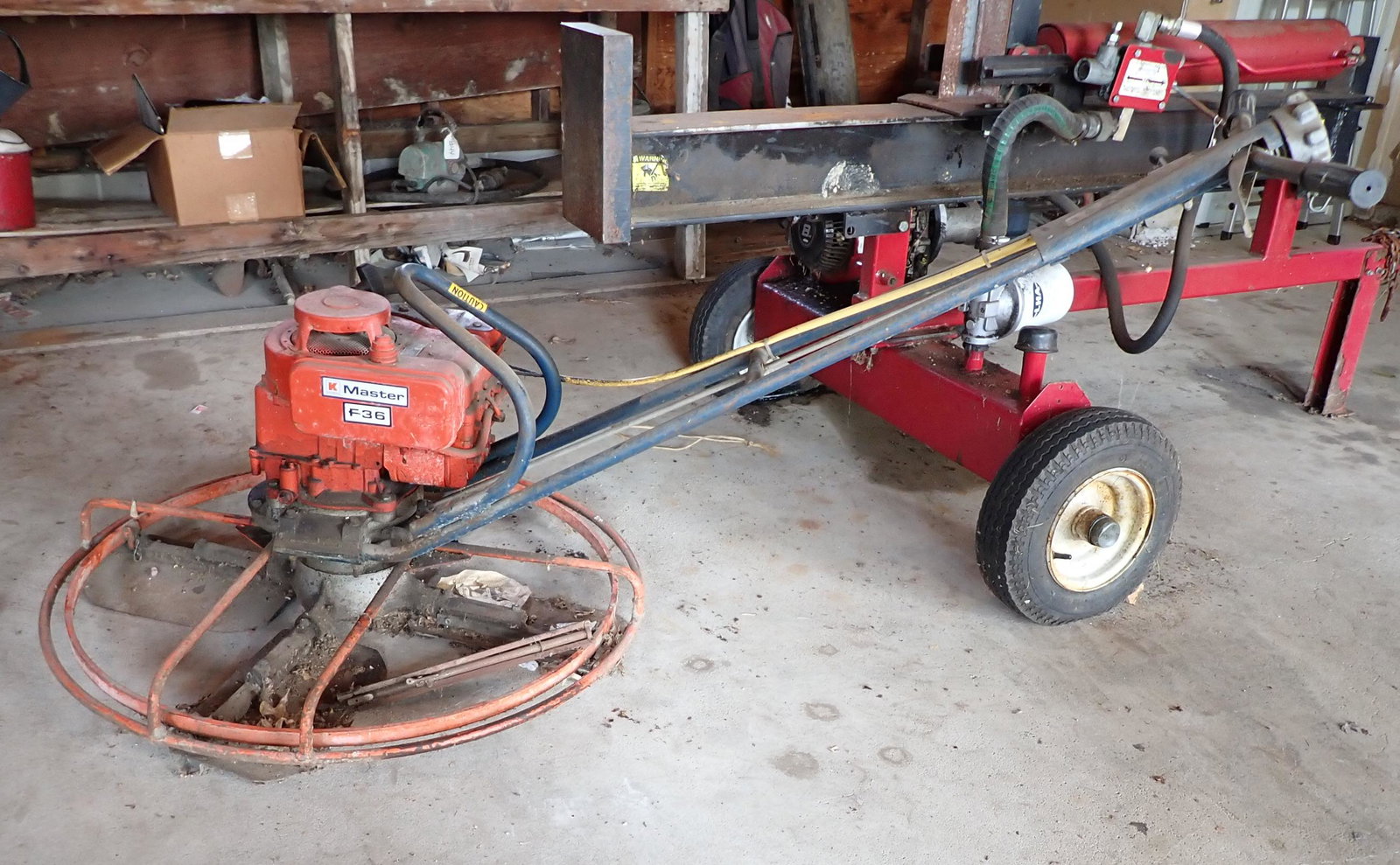 Koehring Master F36 Power Trowel: Approx 36" in diameter. Has 7hp motor. NO SHIPPING !