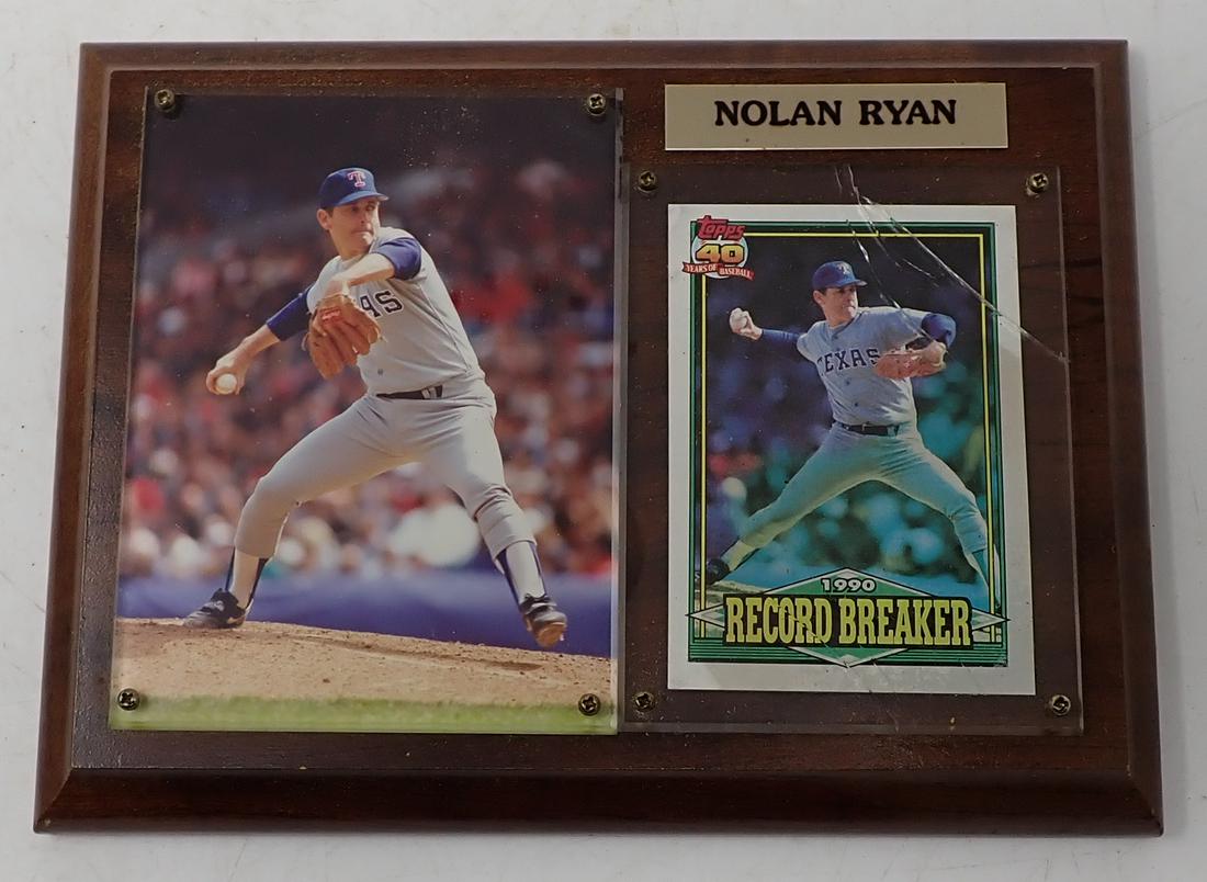 Nolan Ryan 1990 Topps Baseball Card & Photo (1 of 2)