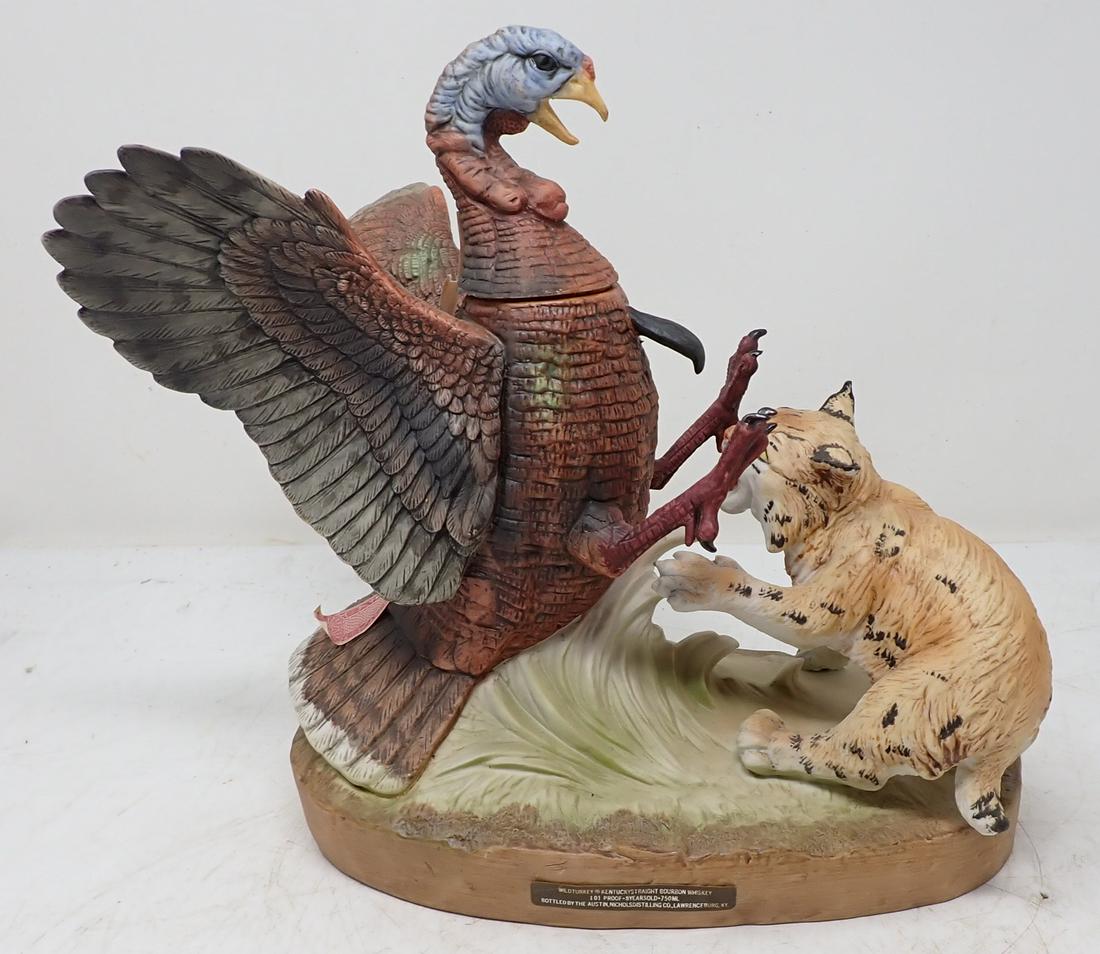 1983 Austin Nichols Wild Turkey & Bobcat Decanter