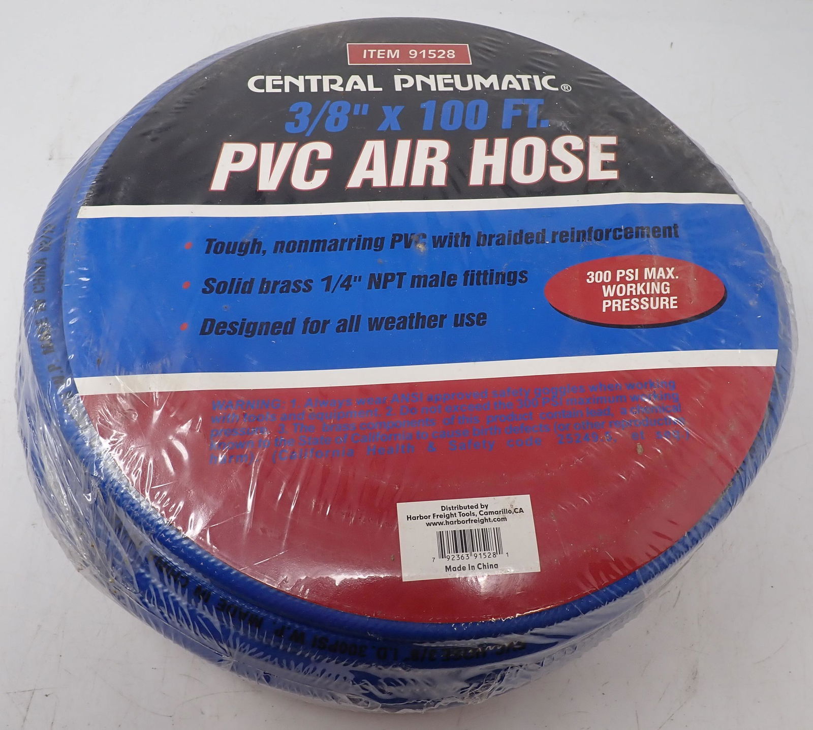 Central Pneumatic 3/8" x 100 ft PVC Air Hosp (1 of 1)