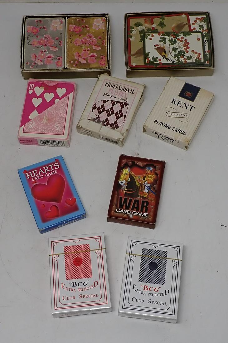 Playing Cards: 2 Decks in front are still sealed. We do not guarantee decks are complete