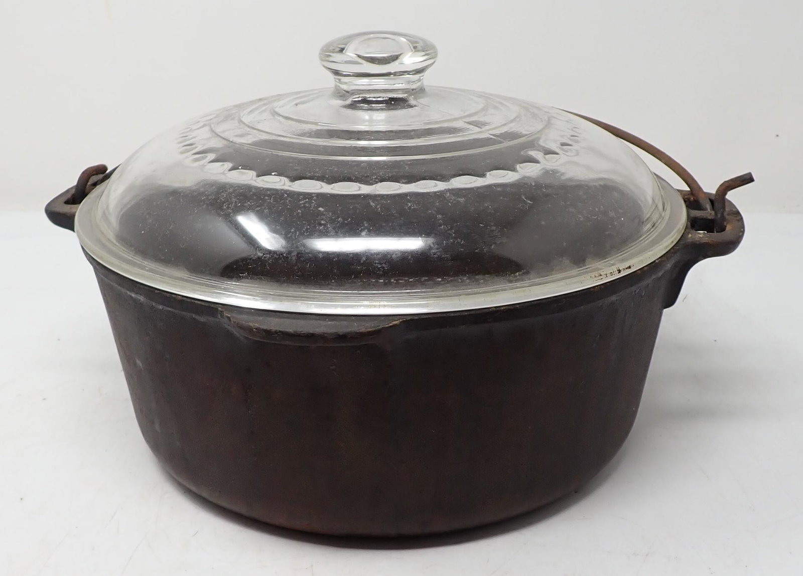 Cast Iron Dutch Oven: Approx 10 3/8" in diameter and 4 1/4" tall