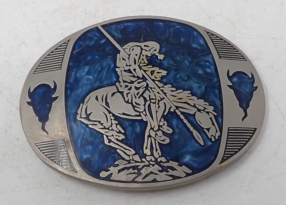 Award Design Metals Indian Belt Buckle: Approx 2 3/4" x 3 3/4"