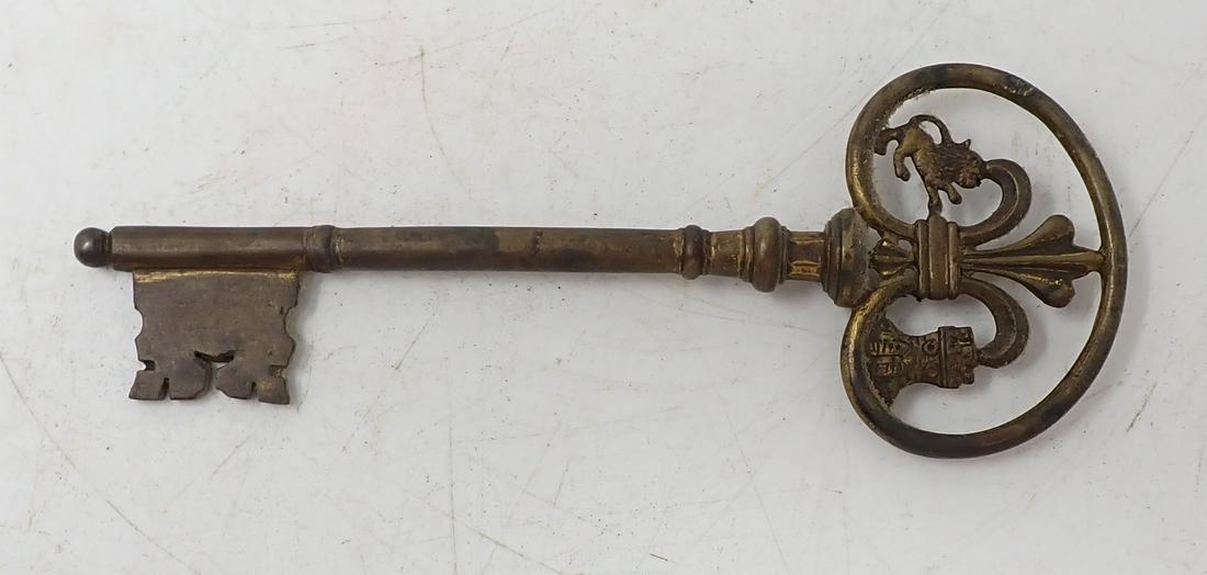 Ornate Brass Skeleton Key (1 of 1)